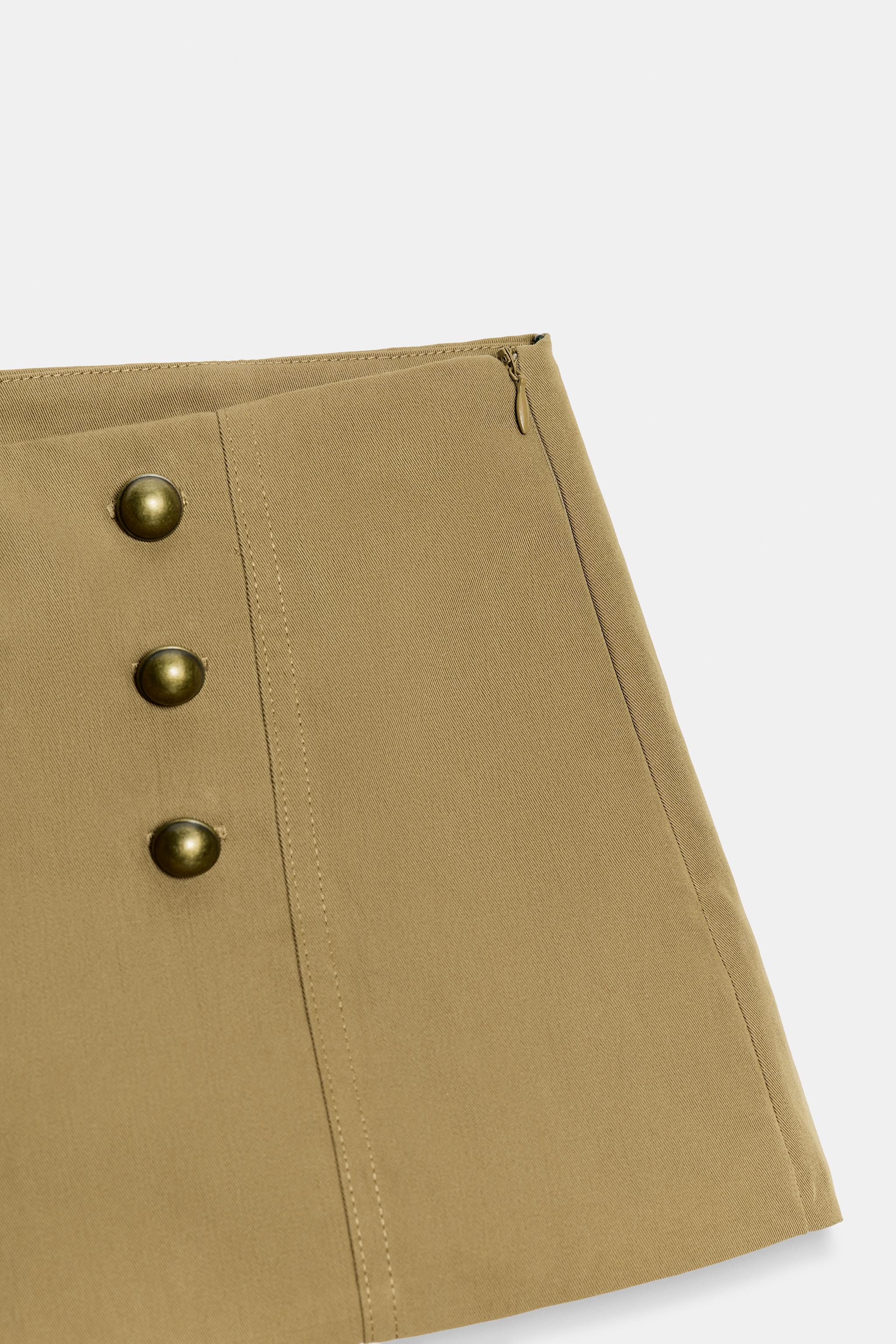 MINI SHORT EN SERGE À BOUTONS